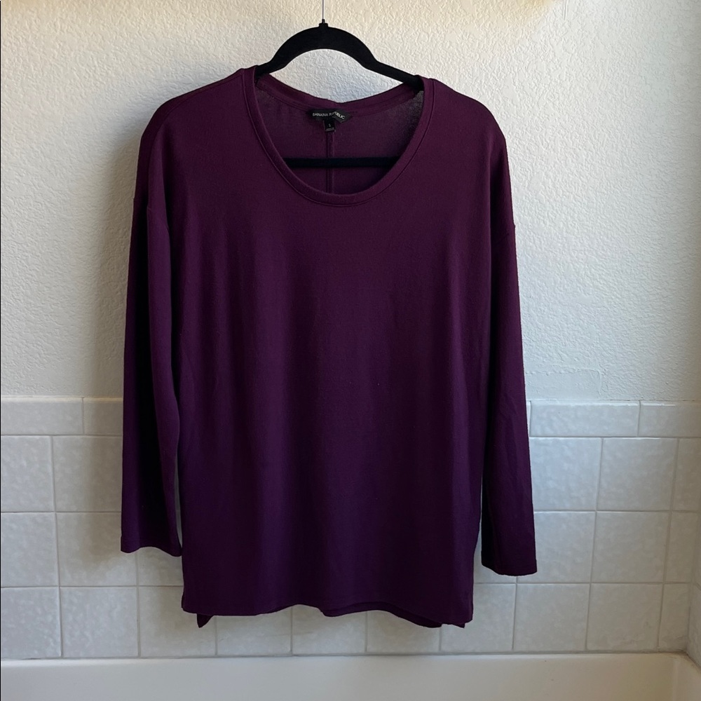 Banana Republic Deep Purple Long Sleeve Top